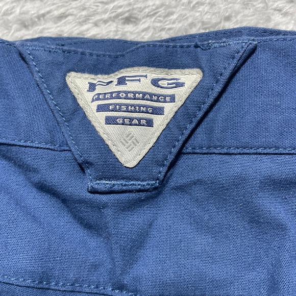 Columbia PFG Mens Blue Cargo Fishing Shorts Size L Large 6 Inseam Cotton Blend - Picture 6 of 7